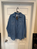 Blue Studded Chambray Blouse
