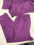 Vintage Purple Silk Western Windbreaker Set