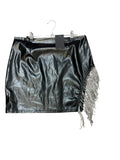 Vegan Leather Windsor Fringe Skirt