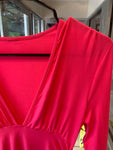 Hot Pink Ruched Bodycon Dress