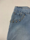 Vintage Studded Denim Mini Skirt