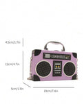 Purple Boombox Crossbody Bag