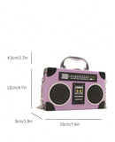 Purple Boombox Crossbody Bag