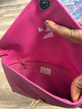 Hot pink Envolope Crossbody Bag