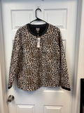 Cheetah Patterned Quilted Jacket