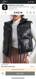 Vegan Leather Puffer Vest