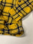 Plaid Flannel Twist Front Blouse