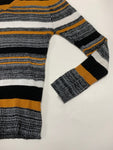 Striped Patterned Ribbed Sweater