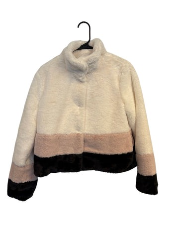 Color block Faux Fur Jacket