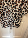 Cheetah Style Ruched Detail Dress