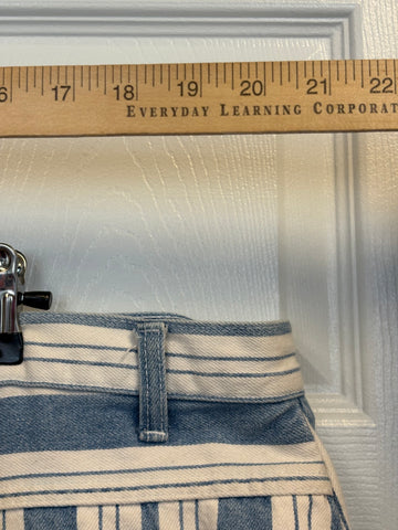 Vintage Striped Denim Shorts