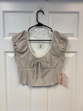 Gingham Patterned Crop Top