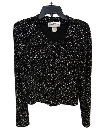 Floral Patterned Bling Cardigan