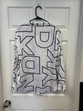 Letterman Graphic Button Down Top