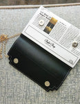 News Print Clutch Bag