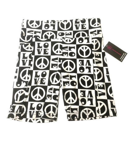 No Boundaries Peace Sign Biker Shorts