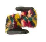 Multicolored Faux Fur Boots