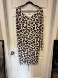 Cheetah Style Ruched Detail Dress