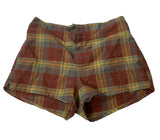 Vintage Plaid Patterned Shorts