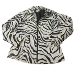 Vintage Zebra Patterned Button Down Jacket