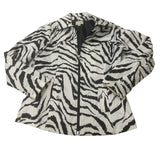 Vintage Zebra Patterned Button Down Jacket