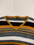 Striped Patterned Ribbed Sweater