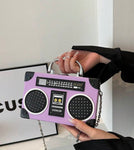 Purple Boombox Crossbody Bag