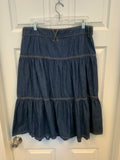 Denim Ruffled Cowgirl Skirt