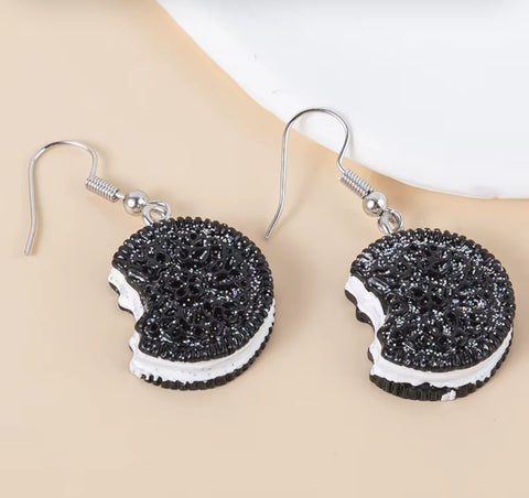 Oreo Cookie Statement Earrings