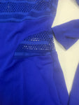 Royal Blue Mesh Detail Jumpsuit