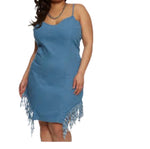 Denim Fringe Dress