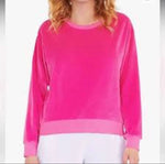 Ribbed Knit Fuschia Sweatshirt