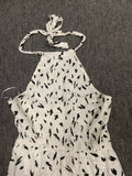 White Black Patterned Maxi Dress