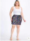 Sequin Embellished Multicolored Skirt