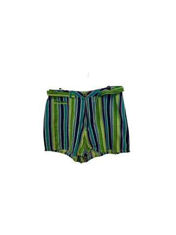 Vintage Striped Denim Shorts
