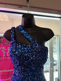 Royal Blue Sequin Embellished Dress