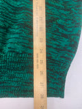 Vintage Metallic Knit Green Blk Sweater