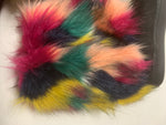 Multicolored Faux Fur Boots