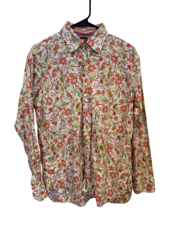 Vintage Floral Patterned Tommy Hilfiger Button Down Top
