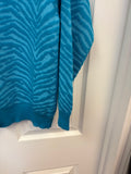 Blue zebra Patterned Sweater