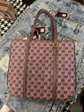 Monogrammed Patterned 2 Piece Tote & Wallet Set