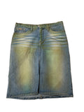 Faded Look Denim Skirt