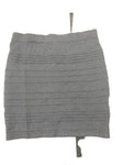 Metallic Sweater Skirt Silver