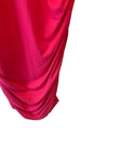 Hot Pink Ruched Bodycon Dress