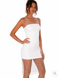Rhinestone Coverup Mesh Dress