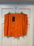 Orange Cotton Chino Shorts