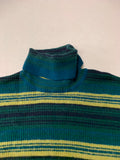 Vintage Wool Striped Turtleneck Sweater