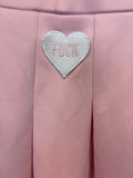 Rose Pink Pleated School Girl Style Skirt