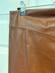 Express Coffee Faux Leather Skirt