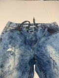 Acid Wash Denim Jogger Jeans